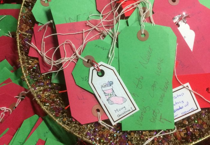 Librray Christmas wish list tags