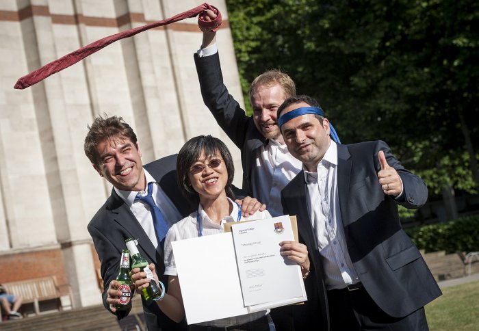 Imperial's Tribology Group celebrate their success at the Imperial Garden Party