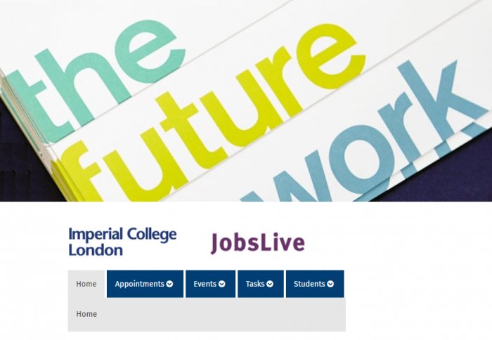 A screenshot of the future of work and Jobslive page