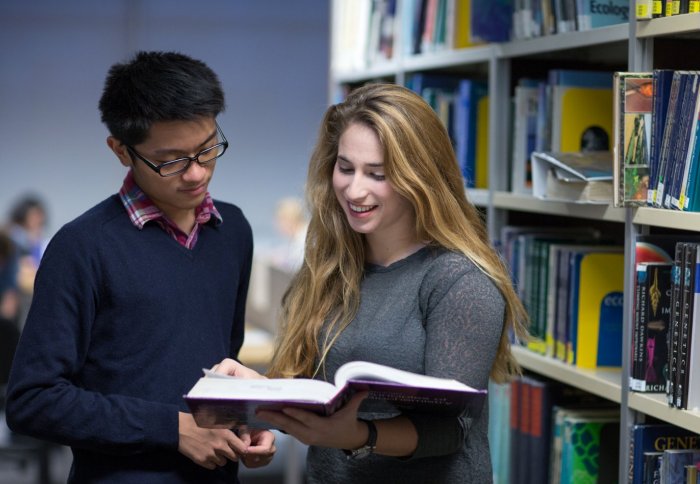 Students in Central Library