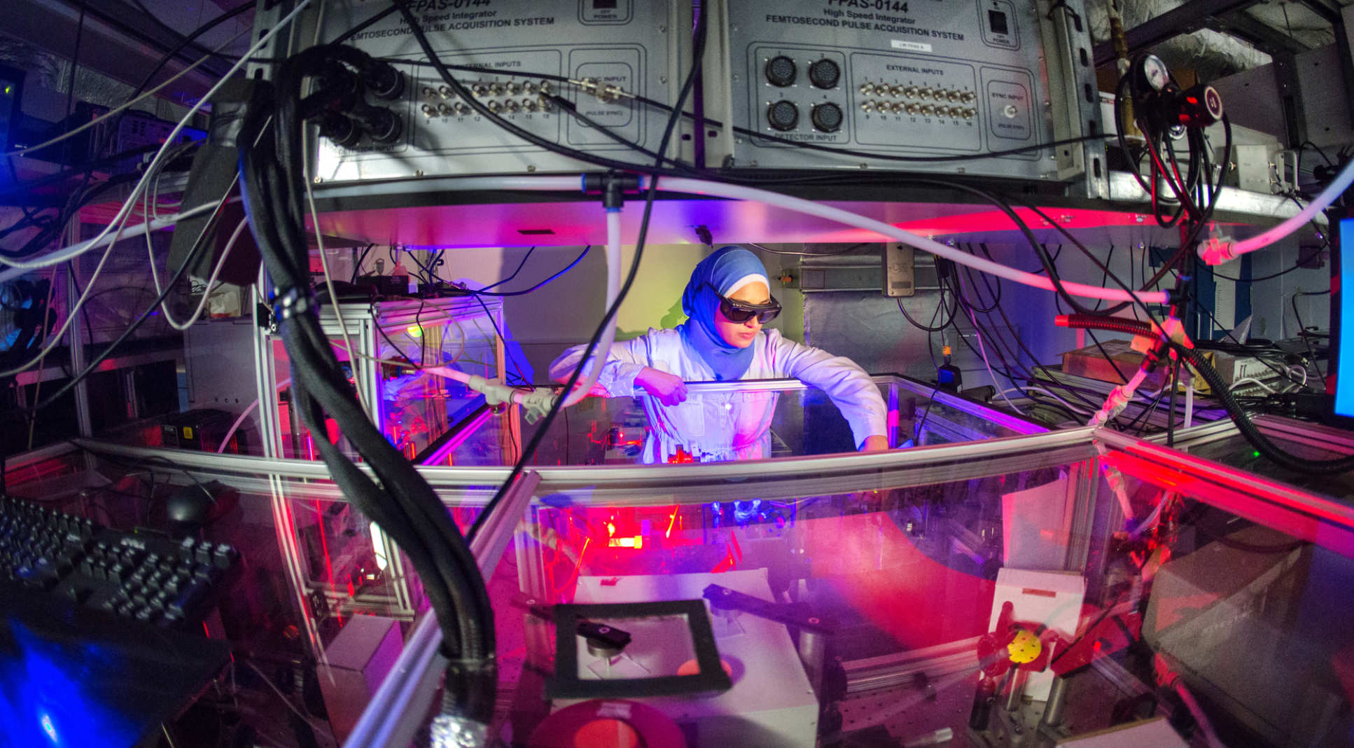 Imperial researcher in her lab