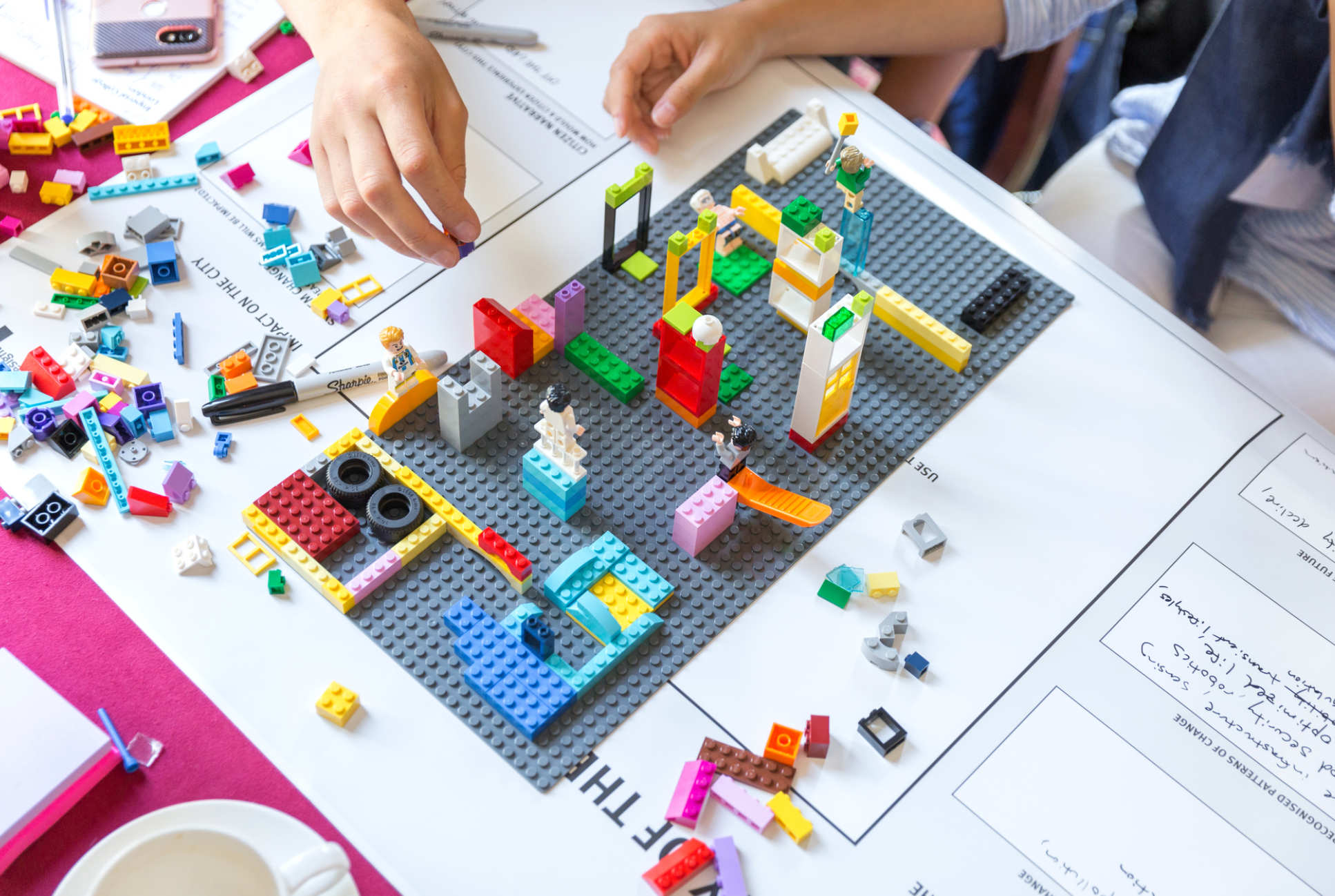 Future cities created with Lego