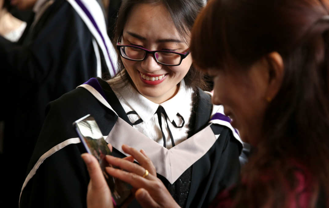 Students at the ceremony
