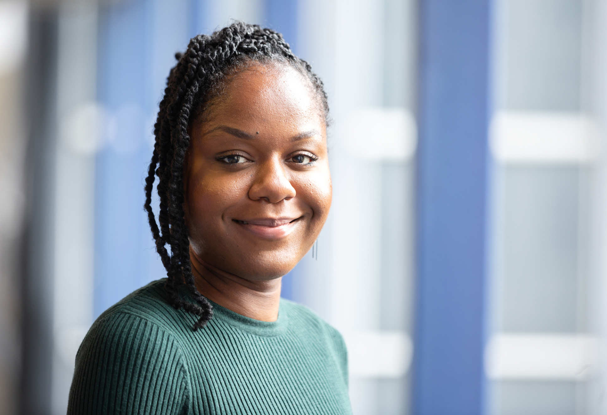 woman poses for picture