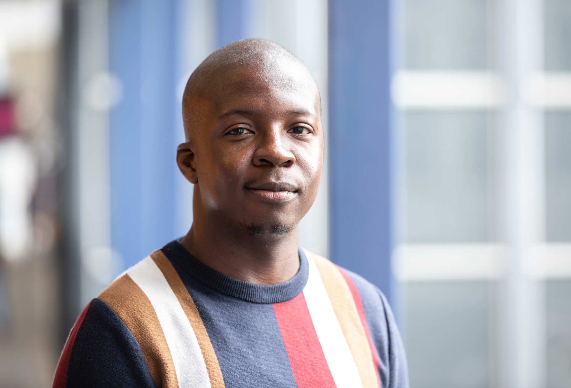 man smiling at camera