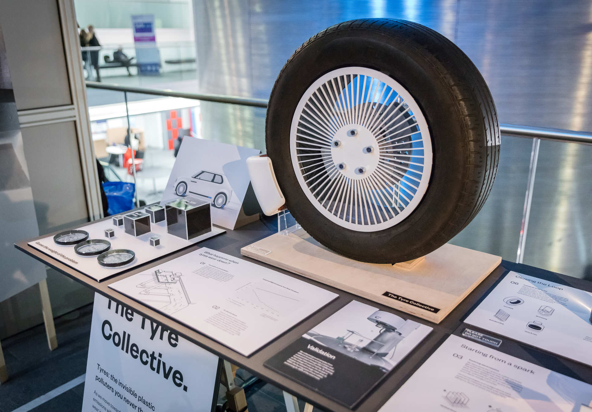 The Tyre Collective exhibit at the work in progress show