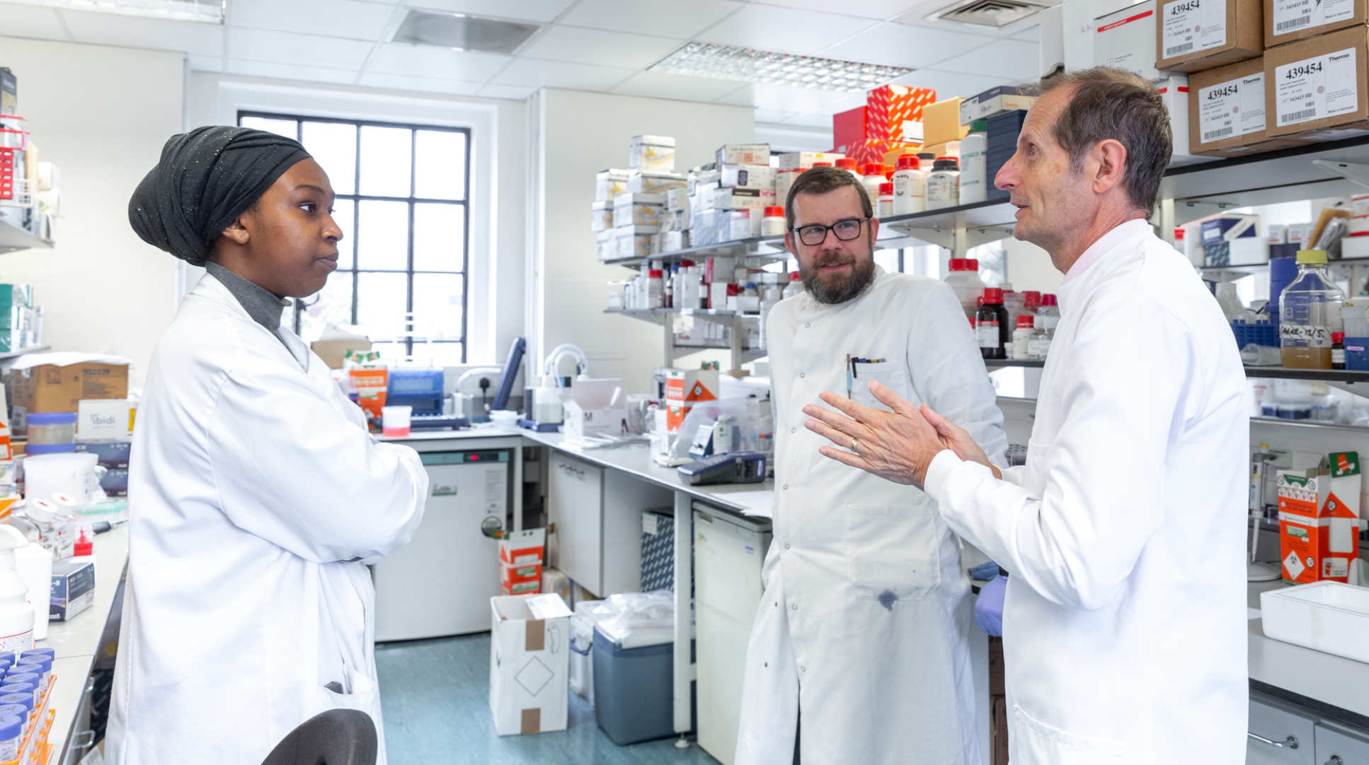 Vaccine researchers in the lab