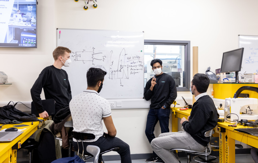 Students at work in the Advanced Hackspace at White City
