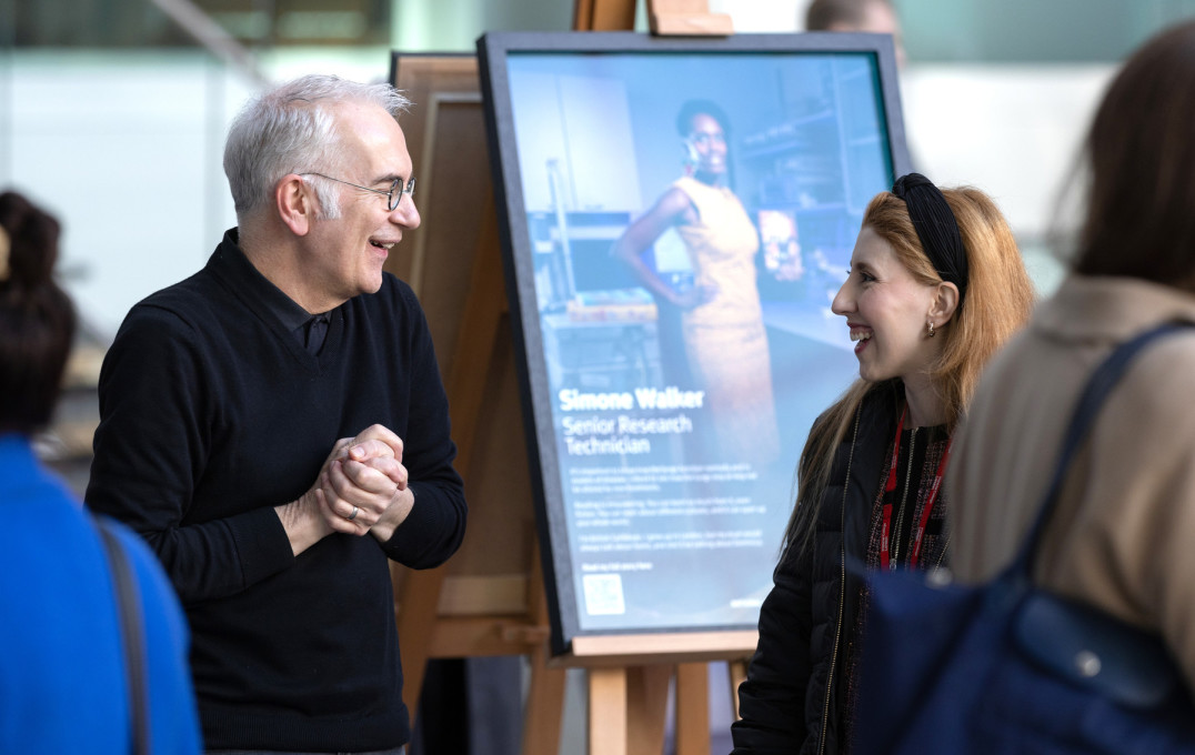 Dave smile with Shyreen by portrait