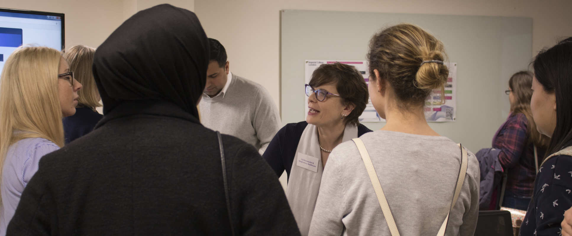 Mary Morrell talks to students