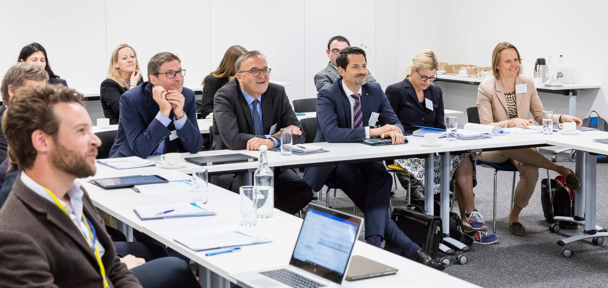 TUM academics discussing collaboration with their Imperial peers