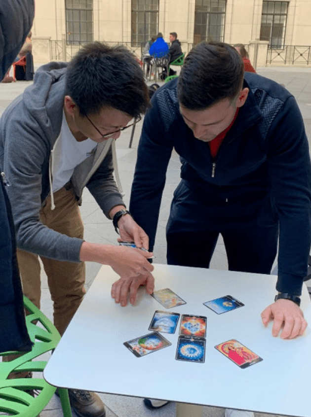 Students with 'Tarot Cards'