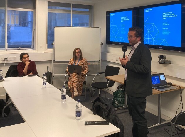 Presenting to visiting delegation