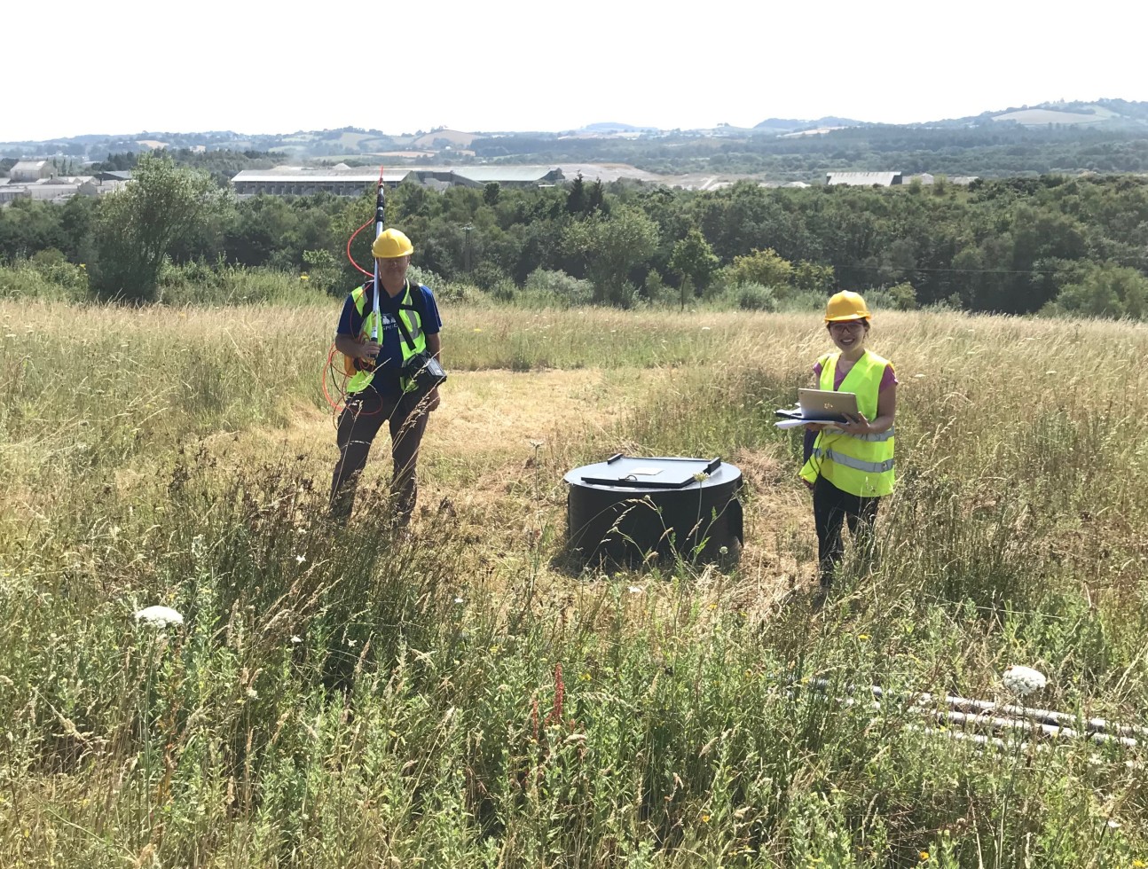 Semra carrying out fieldwork