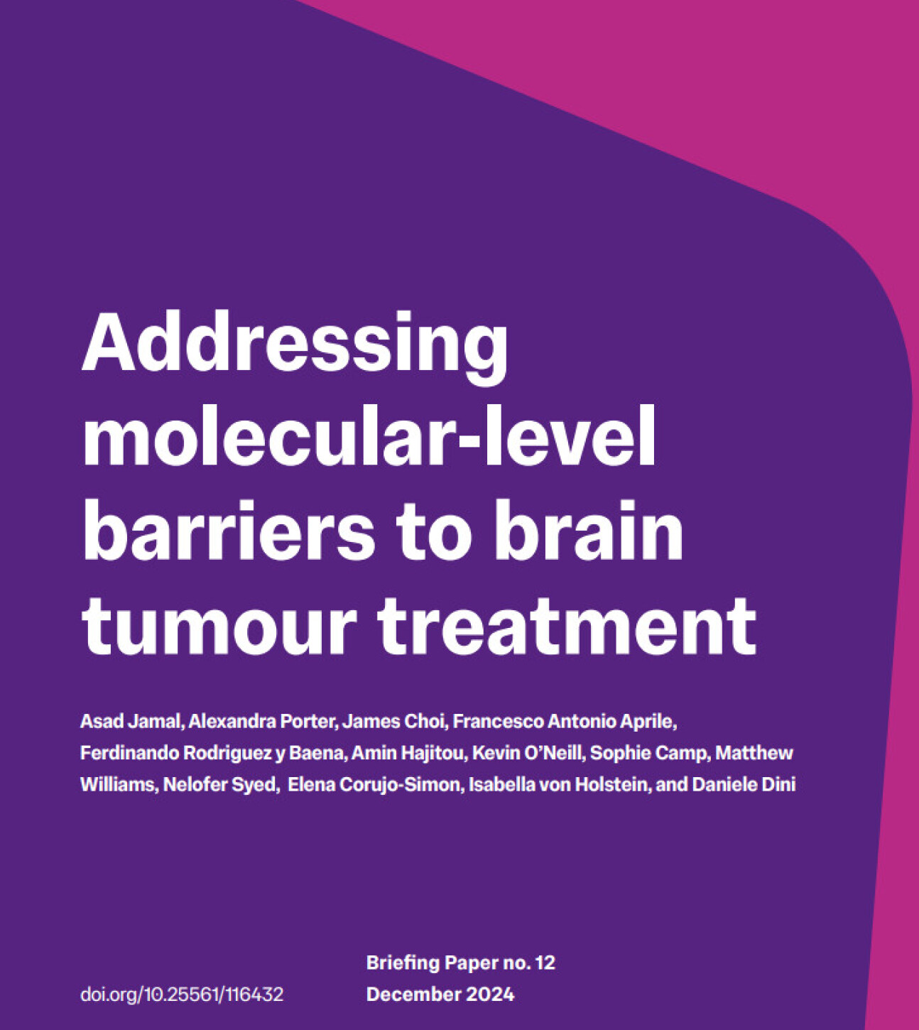 Front page of briefing paper