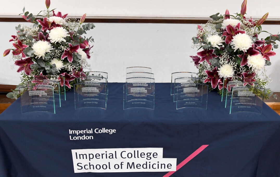 Awards table at the ceremony