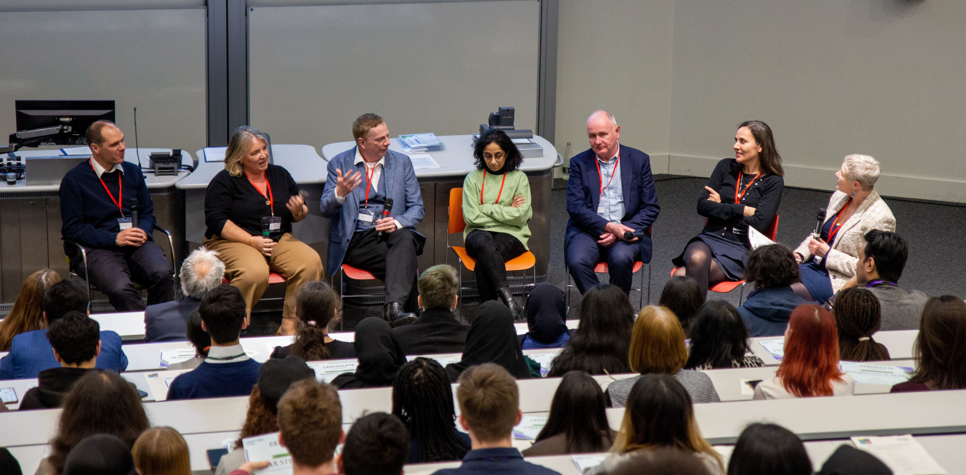 Panel discussing careers