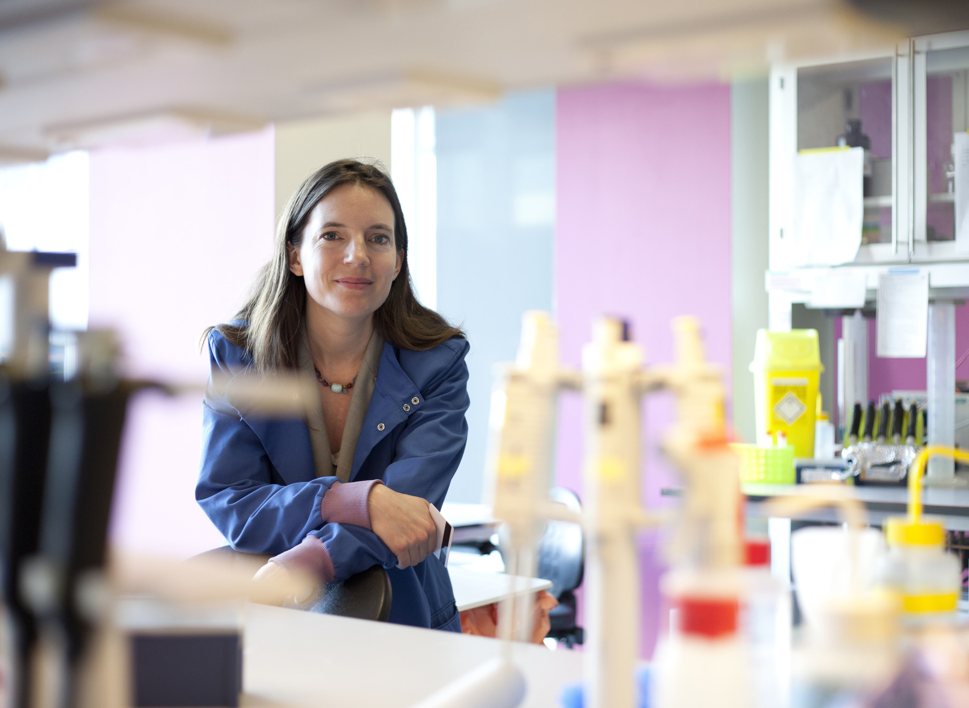 Professor Molly Stevens in the lab