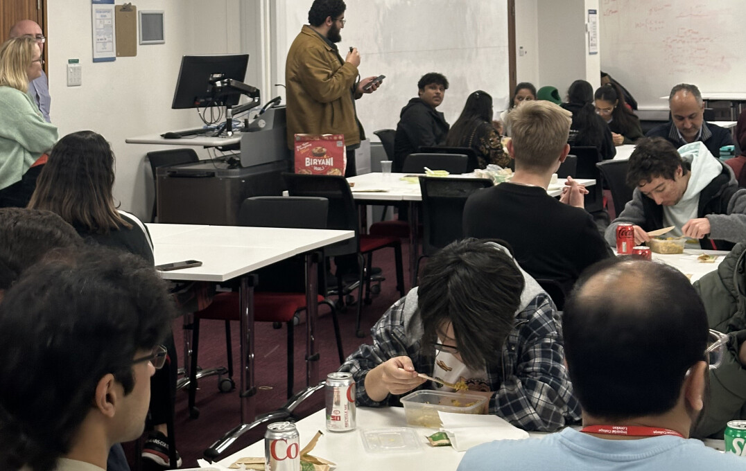 Ali giving his speech to the Iftar guests