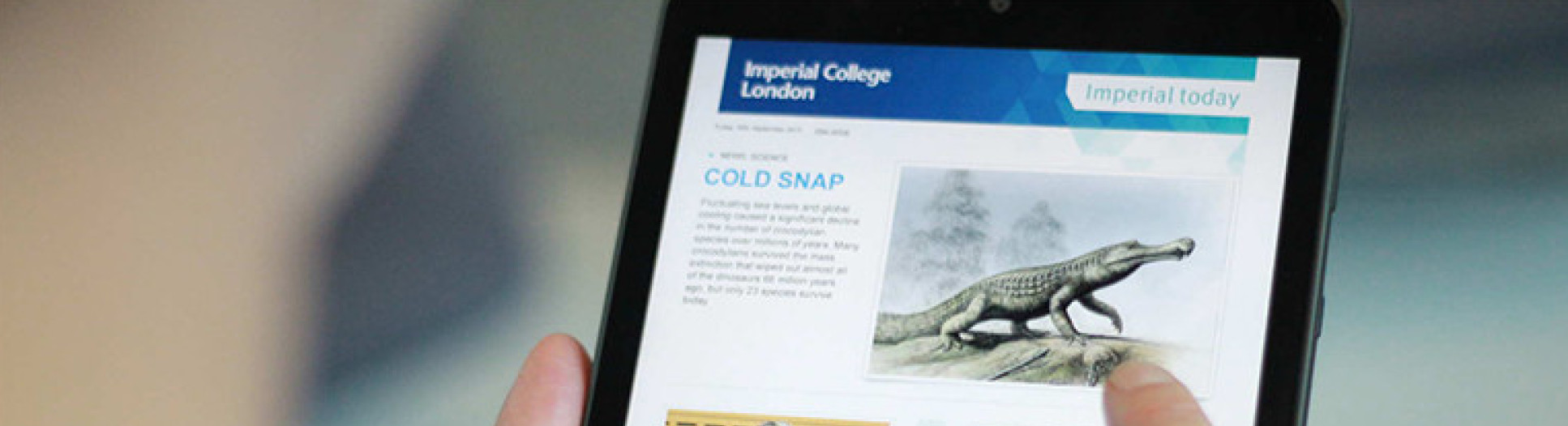 Imperial Today on an ipad