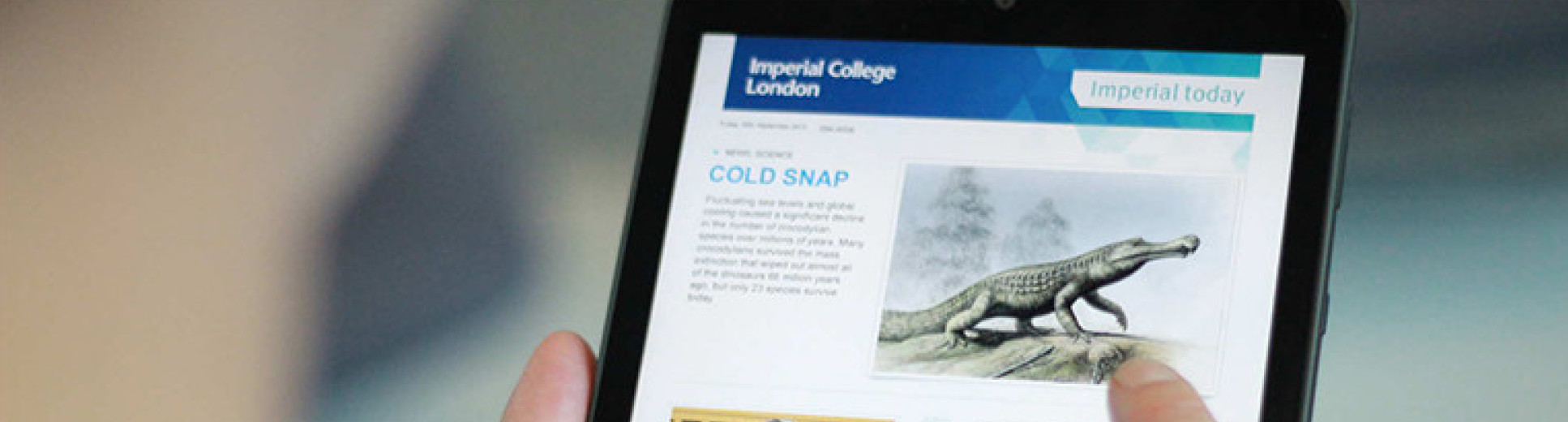 Imperial Today on an ipad