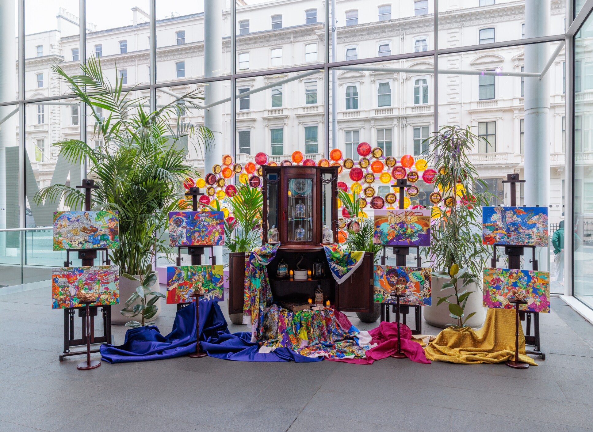 Installation of Christina Peake's artworks at the Creative Connections launch evening