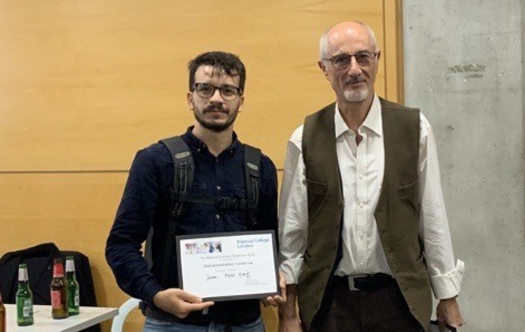Professor Paul French, FoNS Vice Dean for Research with some of our prize winning PhD students