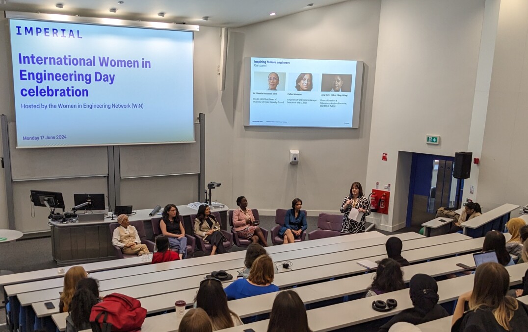 Panellists in a lecture theatre
