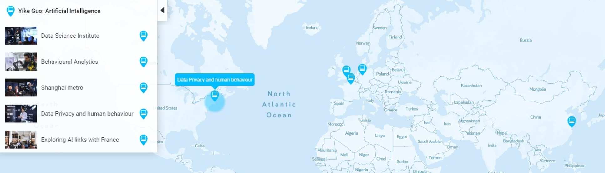 Data Science Institute research map