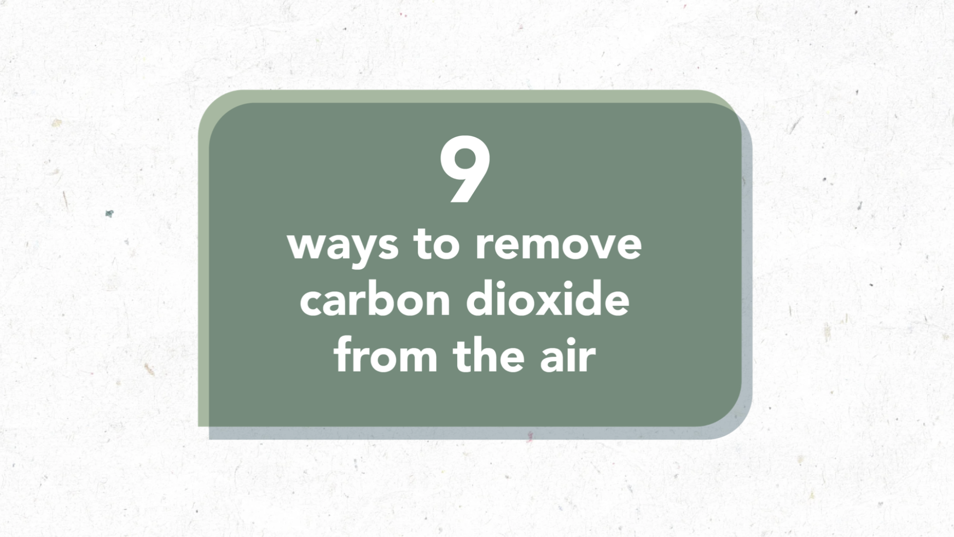 9 Ways To Remove Carbon Dioxide From The Air