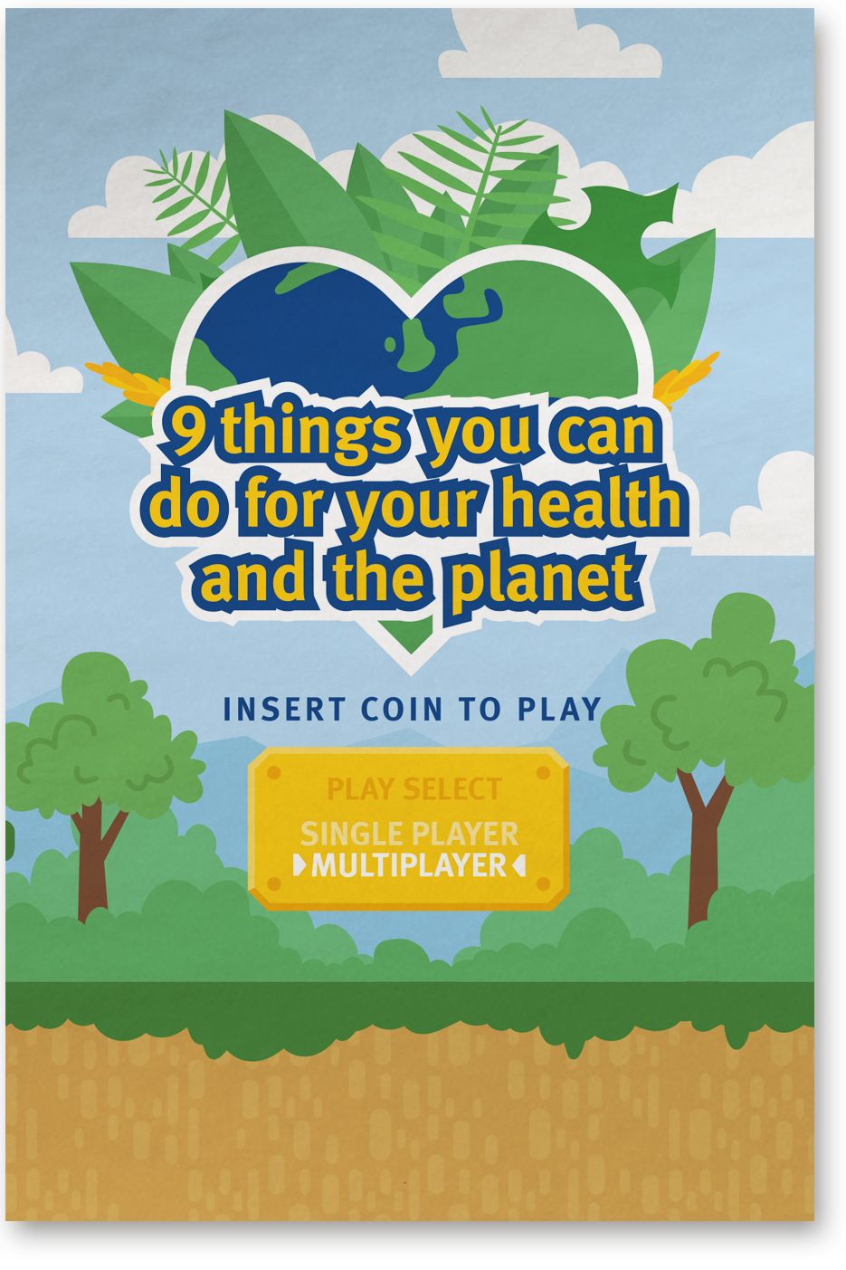 The front of the '9 things you can do for your health and the planet' leaflet
