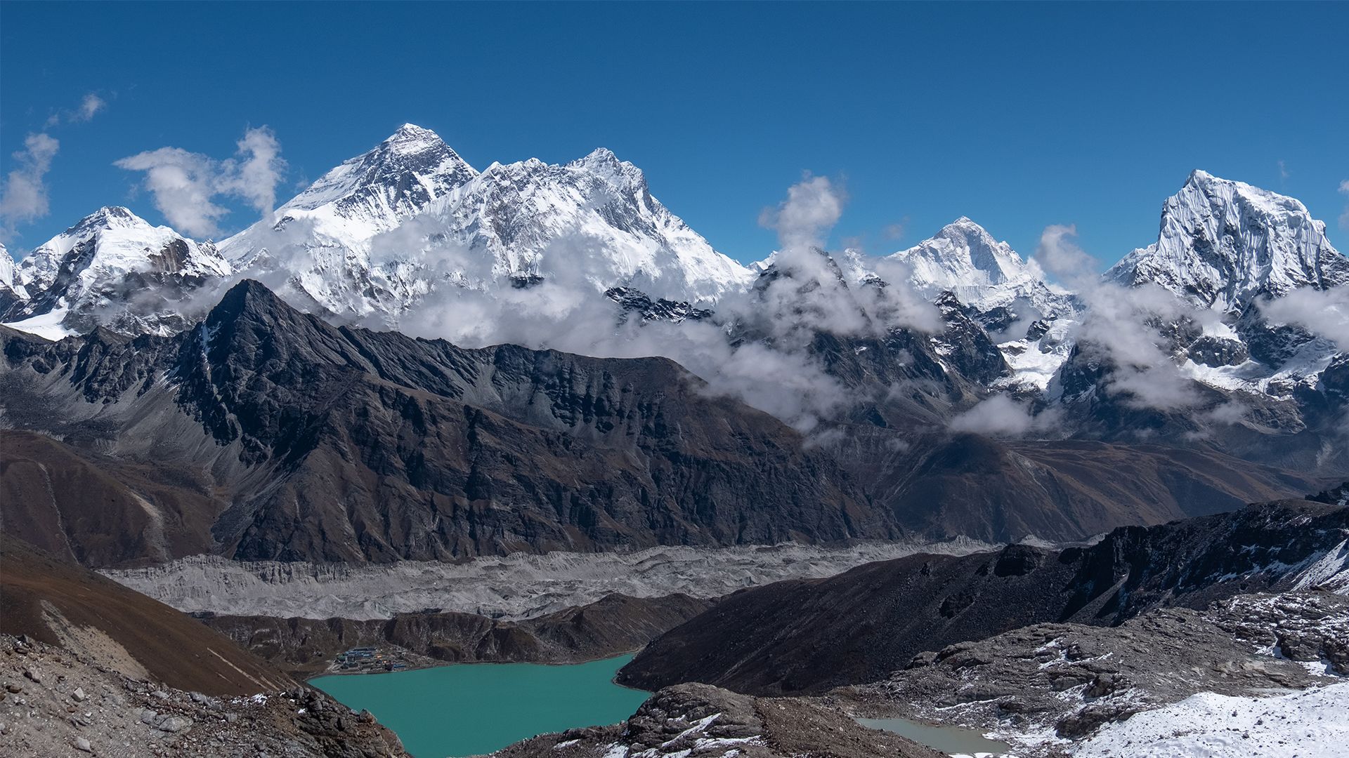 Гималаи Эверест панорама